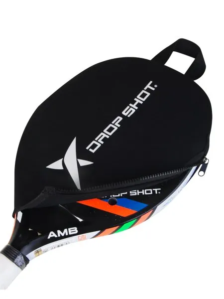 Capa DROP SHOT para raquete em neoprene LOGO BRANCO